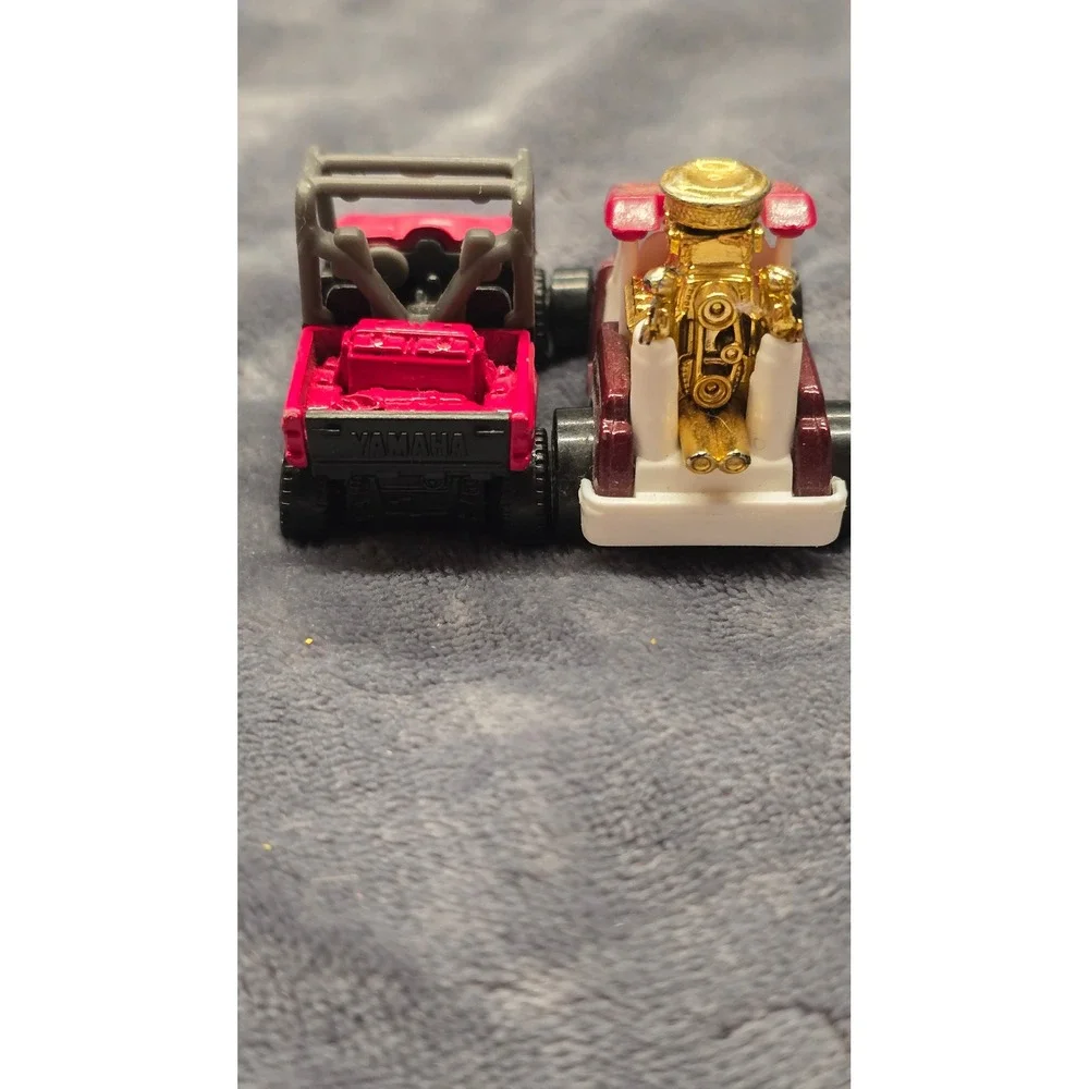 Hot Wheels Fore Wheeler Golf Cart & Matchbox Yamaha Rhino Red Diecast Lot